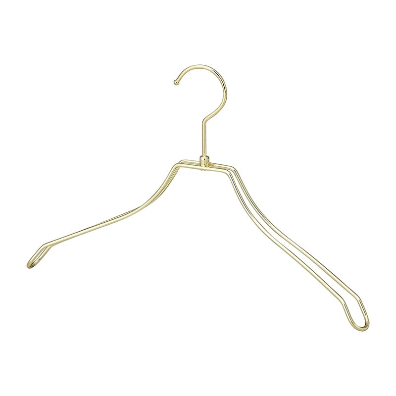 ストア・エキスプレス 湾曲スチール製ハンガー ゴールド 幅38cm 50本 61-819-71-3 1セット(ご注文単位1セット)【直送品】