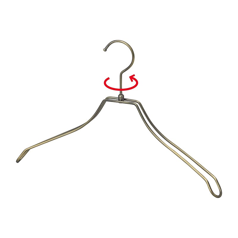 ストア・エキスプレス 湾曲スチール製ハンガー アンティークゴールド　幅38cm 61-819-72-1 1本（ご注文単位1本）【直送品】