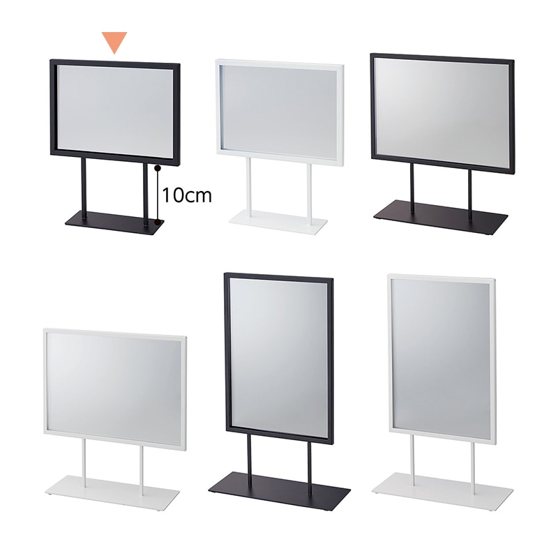 ストア・エキスプレス スチール製ポップスタンド 小 両面仕様 A5ヨコ ブラック 61-820-3-1 1組(ご注文単位1組)【直送品】