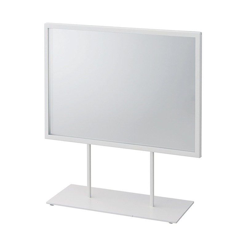 ストア・エキスプレス スチール製ポップスタンド 小　両面仕様　A4ヨコ　ホワイト 61-820-3-4 1組（ご注文単位1組）【直送品】