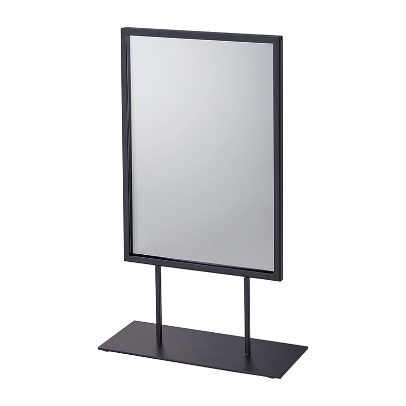 ストア・エキスプレス スチール製ポップスタンド 小 両面仕様 A4タテ ブラック 61-820-3-5 1組(ご注文単位1組)【直送品】