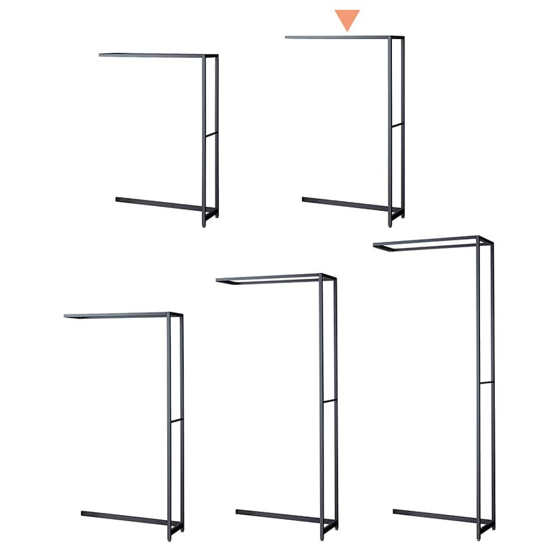ストア・エキスプレス 店舗什器　ラテラル・ロコ　連結タイプ　グレー 幅90cm／奥行35×高さ150cm 61-808-46-2 1台（ご注文単位1台）【直送品】
