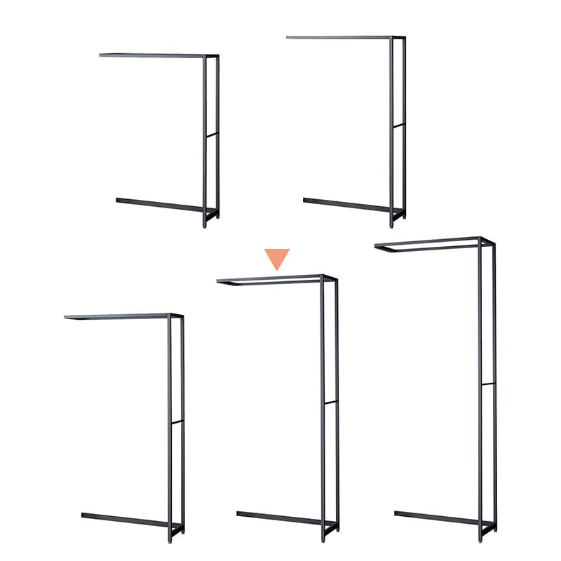 ストア・エキスプレス 店舗什器　ラテラル・ロコ　連結タイプ　グレー 幅90cm／奥行35×高さ210cm 61-808-46-4 1台（ご注文単位1台）【直送品】