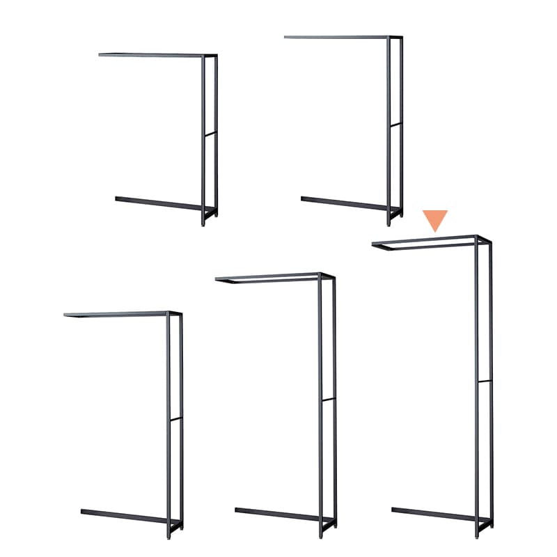 ストア・エキスプレス 店舗什器　ラテラル・ロコ　連結タイプ　グレー 幅90cm／奥行35×高さ240cm 61-808-46-5 1台（ご注文単位1台）【直送品】