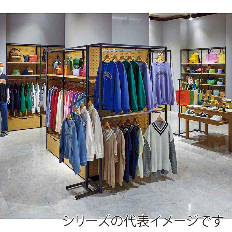 ストア・エキスプレス 店舗什器　ラテラル・ロコ　本体　グレー 幅90cm／奥行40×高さ135cm 61-808-47-1 1台（ご注文単位1台）【直送品】