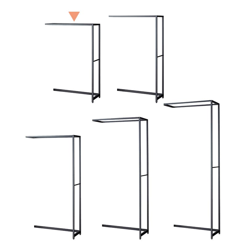 ストア・エキスプレス 店舗什器　ラテラル・ロコ　連結タイプ　グレー 幅90cm／奥行40×高さ135cm 61-808-48-1 1台（ご注文単位1台）【直送品】