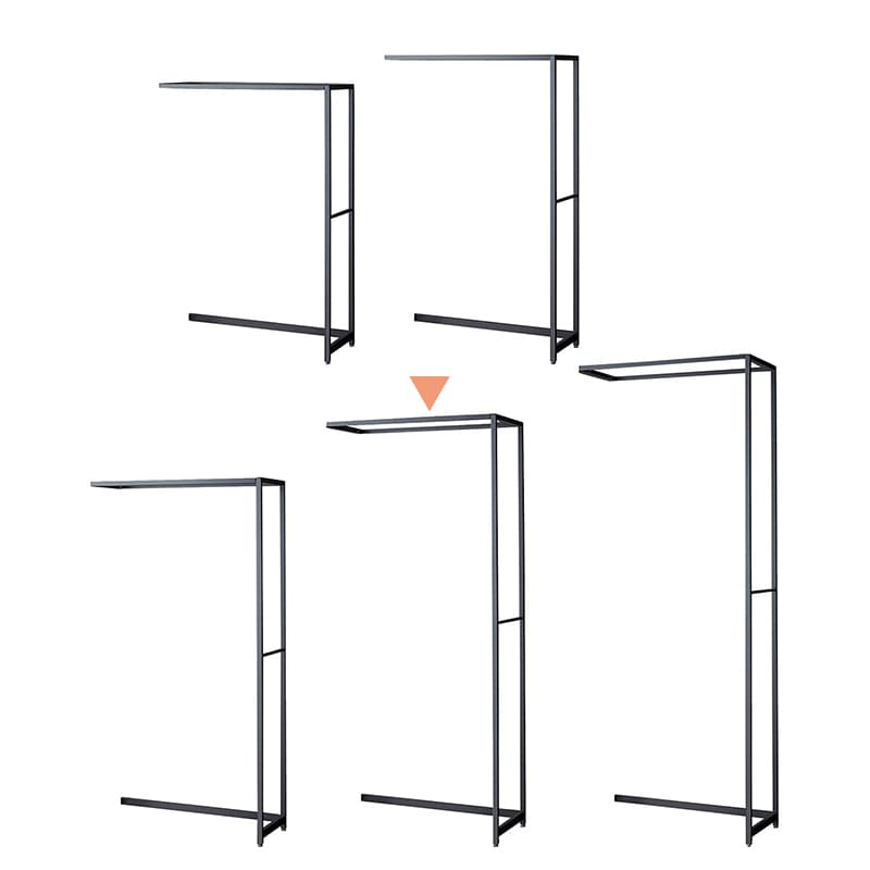 ストア・エキスプレス 店舗什器　ラテラル・ロコ　連結タイプ　グレー 幅90cm／奥行40×高さ210cm 61-808-48-4 1台（ご注文単位1台）【直送品】
