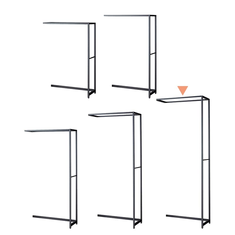 ストア・エキスプレス 店舗什器　ラテラル・ロコ　連結タイプ　グレー 幅90cm／奥行40×高さ240cm 61-808-48-5 1台（ご注文単位1台）【直送品】