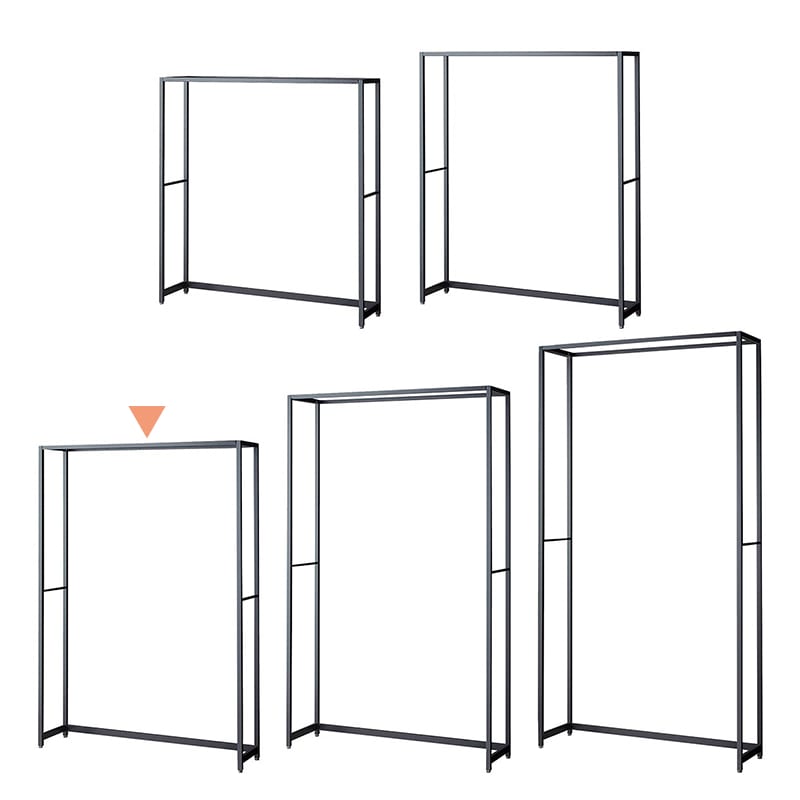 ストア・エキスプレス 店舗什器 ラテラル・ロコ 本体 グレー 幅120cm/奥行35×高さ180cm 61-808-49-3 1台(ご注文単位1台)【直送品】