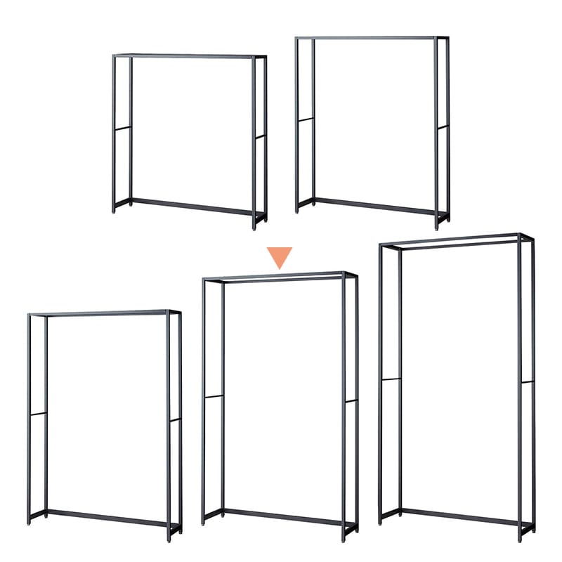 ストア・エキスプレス 店舗什器 ラテラル・ロコ 本体 グレー 幅120cm/奥行35×高さ210cm 61-808-49-4 1台(ご注文単位1台)【直送品】