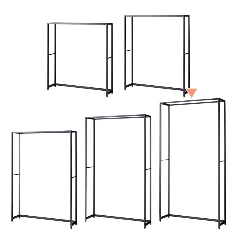 ストア・エキスプレス 店舗什器　ラテラル・ロコ　本体　グレー 幅120cm／奥行35×高さ240cm 61-808-49-5 1台（ご注文単位1台）【直送品】