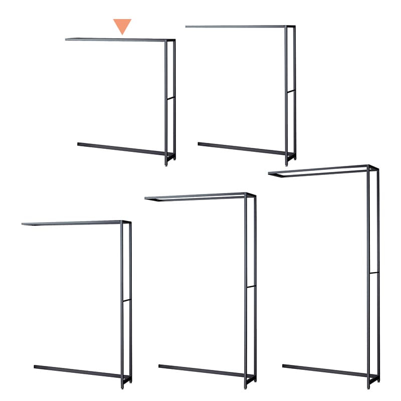 ストア・エキスプレス 店舗什器　ラテラル・ロコ　連結タイプ　グレー 幅120cm／奥行35×高さ135cm 61-808-50-1 1台（ご注文単位1台）【直送品】