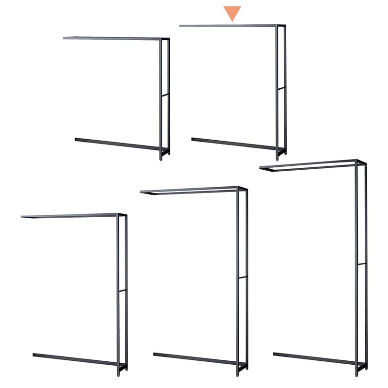 ストア・エキスプレス 店舗什器 ラテラル・ロコ 連結タイプ グレー 幅120cm/奥行35×高さ150cm 61-808-50-2 1台(ご注文単位1台)【直送品】