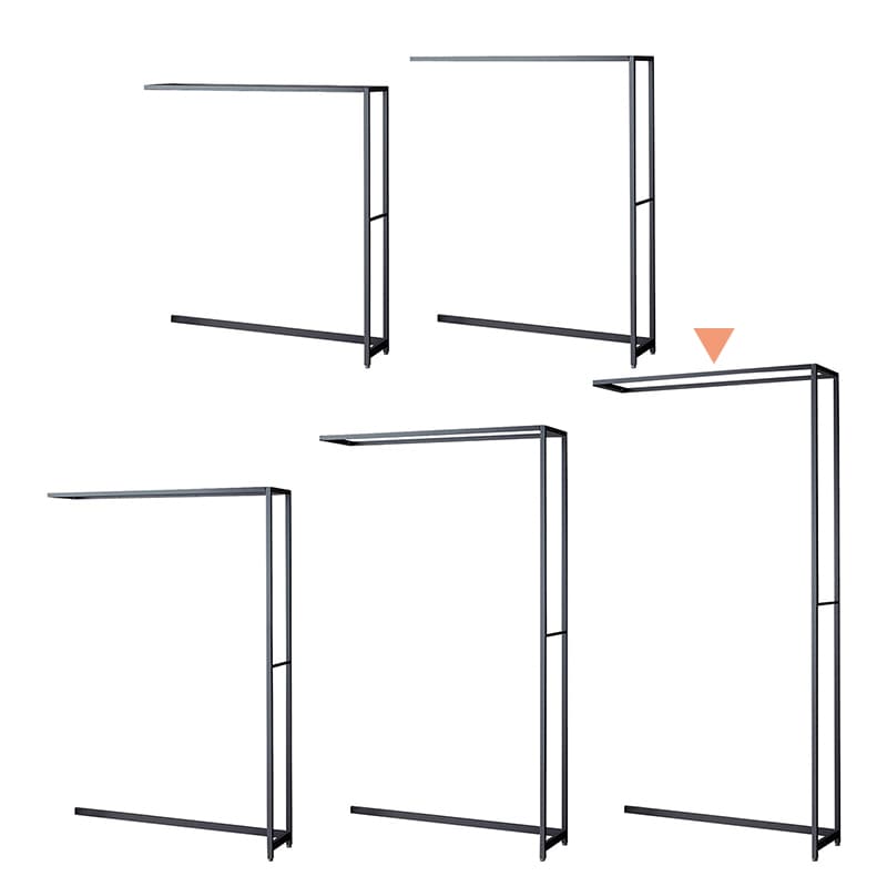 ストア・エキスプレス 店舗什器　ラテラル・ロコ　連結タイプ　グレー 幅120cm／奥行35×高さ240cm 61-808-50-5 1台（ご注文単位1台）【直送品】