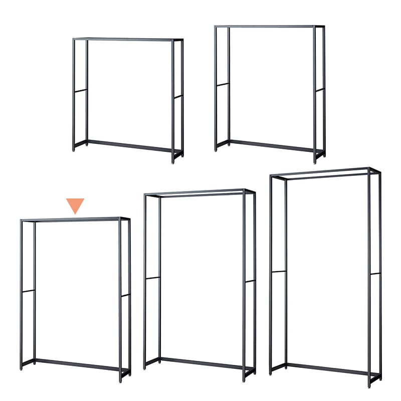 ストア・エキスプレス 店舗什器　ラテラル・ロコ　本体　グレー 幅120cm／奥行40×高さ180cm 61-808-51-3 1台（ご注文単位1台）【直送品】