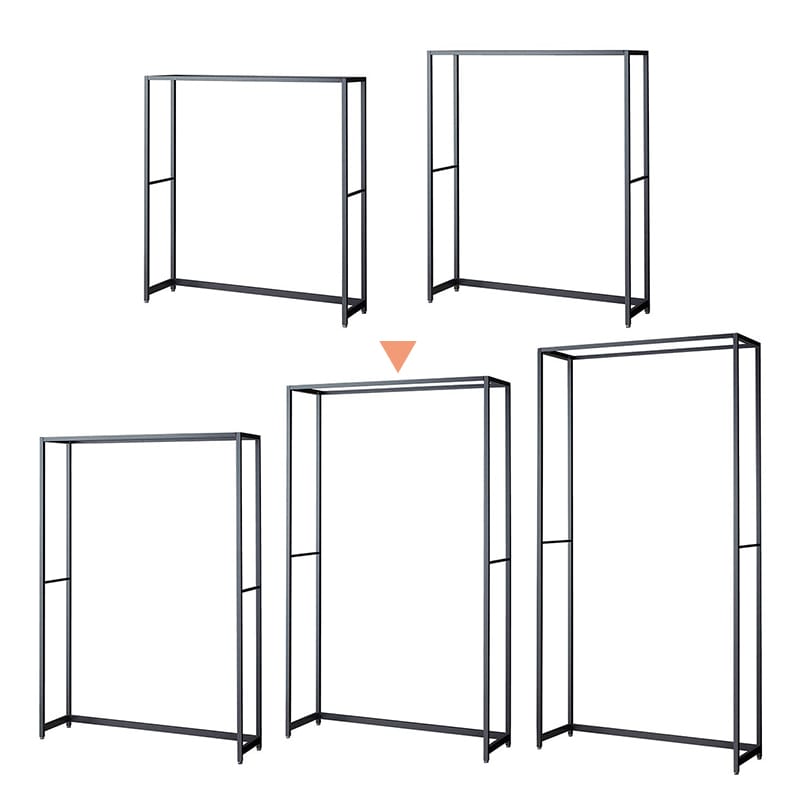 ストア・エキスプレス 店舗什器　ラテラル・ロコ　本体　グレー 幅120cm／奥行40×高さ210cm 61-808-51-4 1台（ご注文単位1台）【直送品】