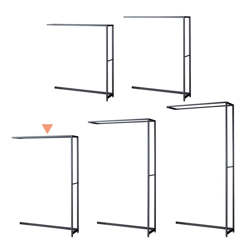 ストア・エキスプレス 店舗什器　ラテラル・ロコ　連結タイプ　グレー 幅120cm／奥行40×高さ180cm 61-808-52-3 1台（ご注文単位1台）【直送品】
