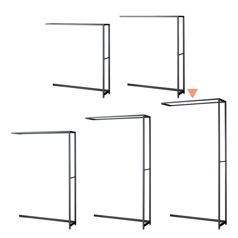 ストア・エキスプレス 店舗什器　ラテラル・ロコ　連結タイプ　グレー 幅120cm／奥行40×高さ240cm 61-808-52-5 1台（ご注文単位1台）【直送品】