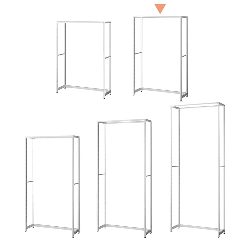 ストア・エキスプレス 店舗什器 ラテラル・ロコ 本体 ホワイト 幅90cm/奥行35×高さ150cm 61-808-53-2 1台(ご注文単位1台)【直送品】