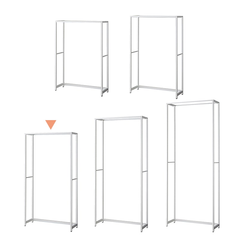 ストア・エキスプレス 店舗什器 ラテラル・ロコ 本体 ホワイト 幅90cm/奥行35×高さ180cm 61-808-53-3 1台(ご注文単位1台)【直送品】