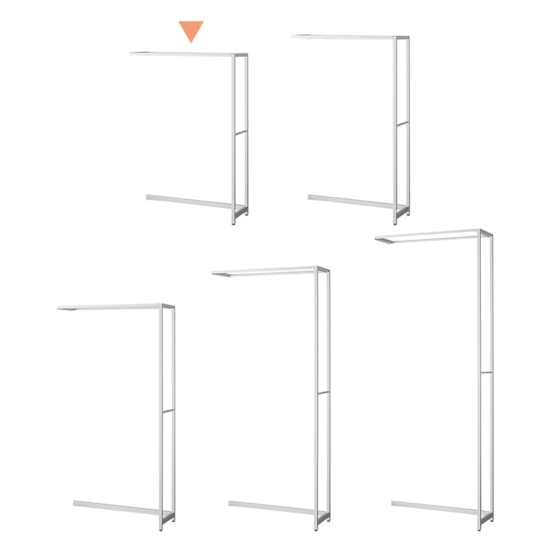 ストア・エキスプレス 店舗什器 ラテラル・ロコ 連結タイプ ホワイト 幅90cm/奥行35×高さ135cm 61-808-54-1 1台(ご注文単位1台)【直送品】