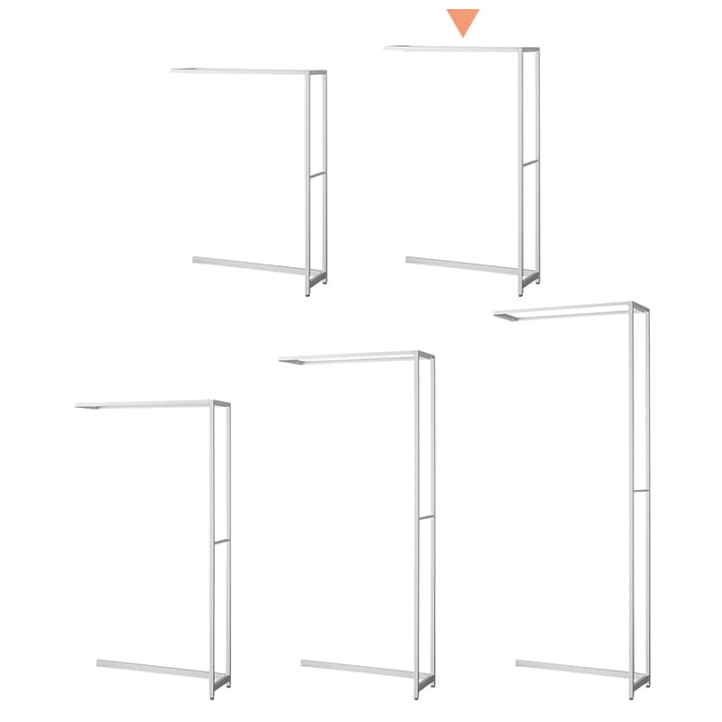 ストア・エキスプレス 店舗什器 ラテラル・ロコ 連結タイプ ホワイト 幅90cm/奥行35×高さ150cm 61-808-54-2 1台(ご注文単位1台)【直送品】