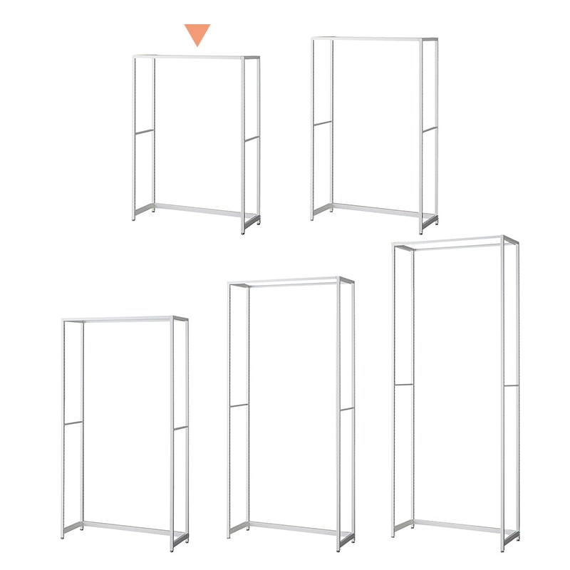 ストア・エキスプレス 店舗什器 ラテラル・ロコ 本体 ホワイト 幅90cm/奥行40×高さ135cm 61-808-55-1 1台(ご注文単位1台)【直送品】