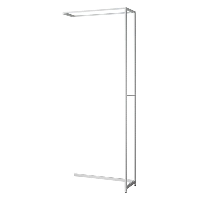 ストア・エキスプレス 店舗什器　ラテラル・ロコ　連結タイプ　ホワイト 幅90cm／奥行40×高さ240cm 61-808-56-5 1台（ご注文単位1台）【直送品】