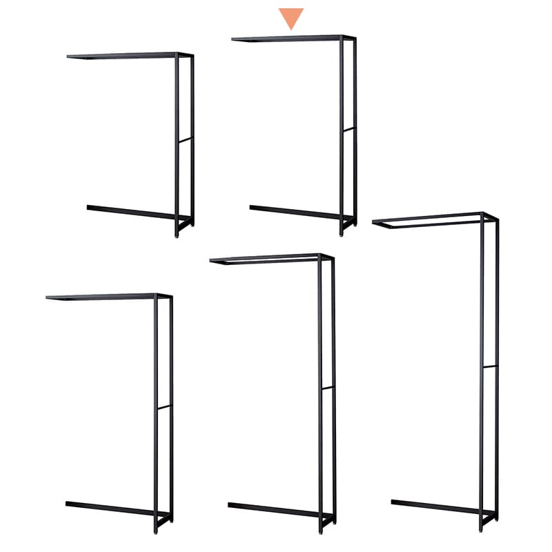 ストア・エキスプレス 店舗什器　ラテラル・ロコ　連結タイプ　ブラック 幅90cm／奥行35×高さ150cm 61-808-62-2 1台（ご注文単位1台）【直送品】