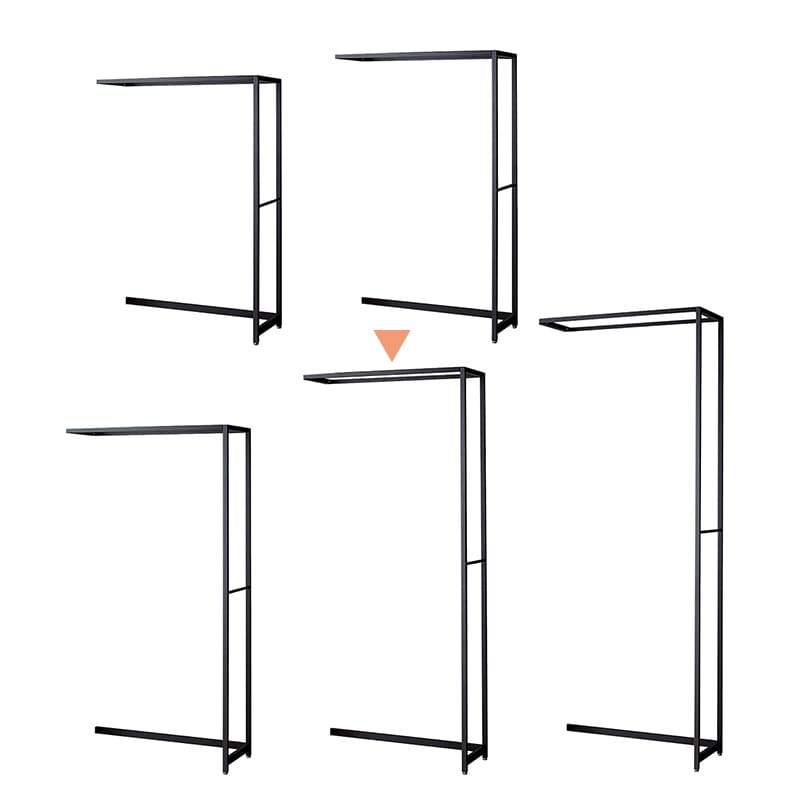 ストア・エキスプレス 店舗什器　ラテラル・ロコ　連結タイプ　ブラック 幅90cm／奥行35×高さ210cm 61-808-62-4 1台（ご注文単位1台）【直送品】