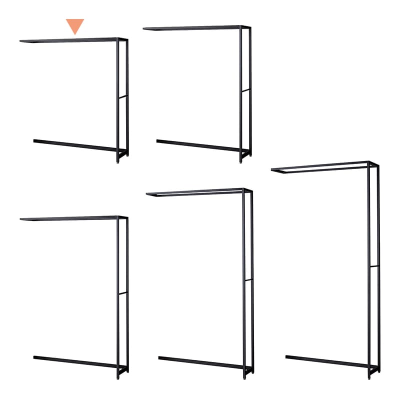 ストア・エキスプレス 店舗什器 ラテラル・ロコ 連結タイプ ブラック 幅120cm/奥行35×高さ135cm 61-808-66-1 1台(ご注文単位1台)【直送品】