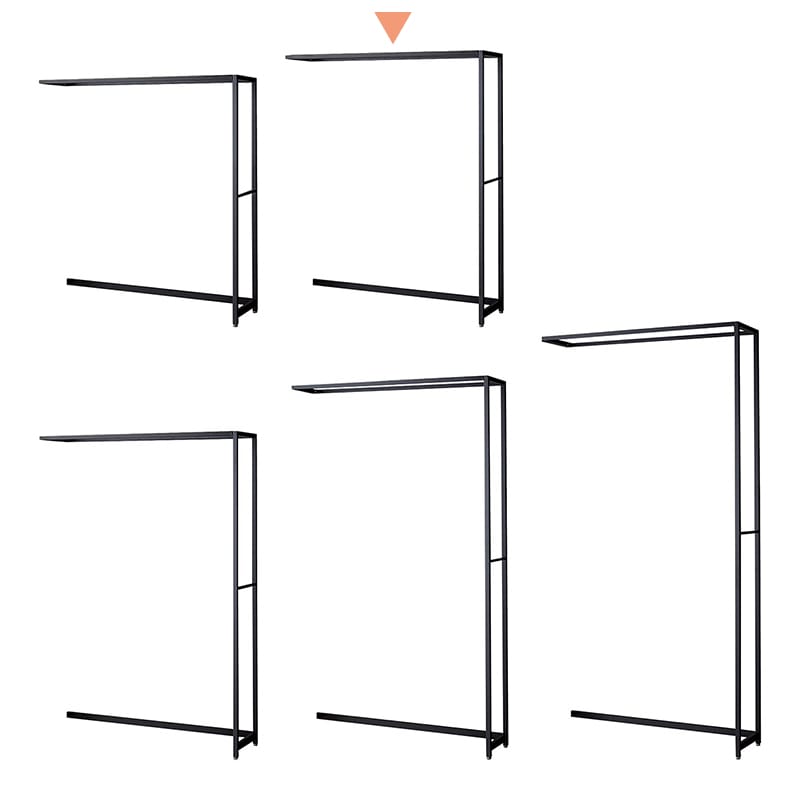 ストア・エキスプレス 店舗什器 ラテラル・ロコ 連結タイプ ブラック 幅120cm/奥行35×高さ150cm 61-808-66-2 1台(ご注文単位1台)【直送品】