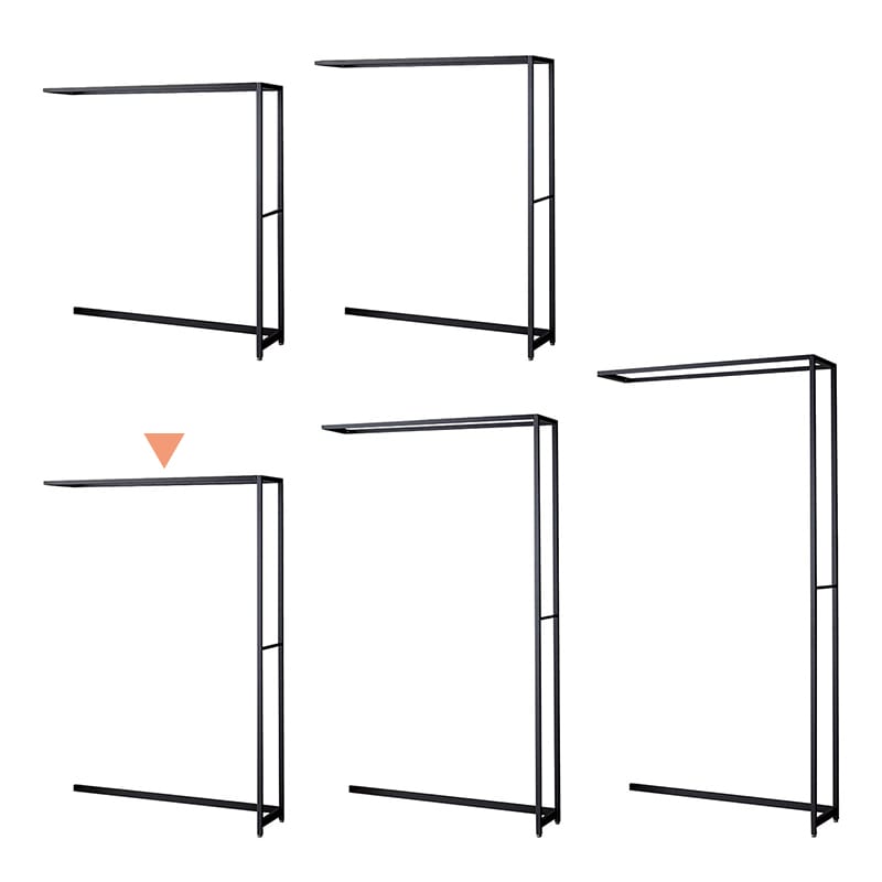 ストア・エキスプレス 店舗什器　ラテラル・ロコ　連結タイプ　ブラック 幅120cm／奥行35×高さ180cm 61-808-66-3 1台（ご注文単位1台）【直送品】