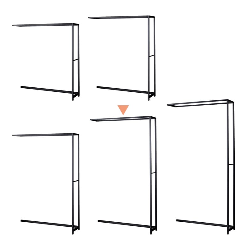 ストア・エキスプレス 店舗什器 ラテラル・ロコ 連結タイプ ブラック 幅120cm/奥行35×高さ210cm 61-808-66-4 1台(ご注文単位1台)【直送品】