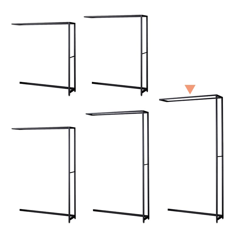 ストア・エキスプレス 店舗什器　ラテラル・ロコ　連結タイプ　ブラック 幅120cm／奥行35×高さ240cm 61-808-66-5 1台（ご注文単位1台）【直送品】