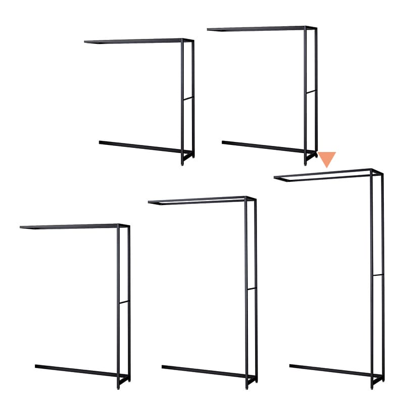 ストア・エキスプレス 店舗什器　ラテラル・ロコ　連結タイプ　ブラック 幅120cm／奥行40×高さ240cm 61-808-68-5 1台（ご注文単位1台）【直送品】