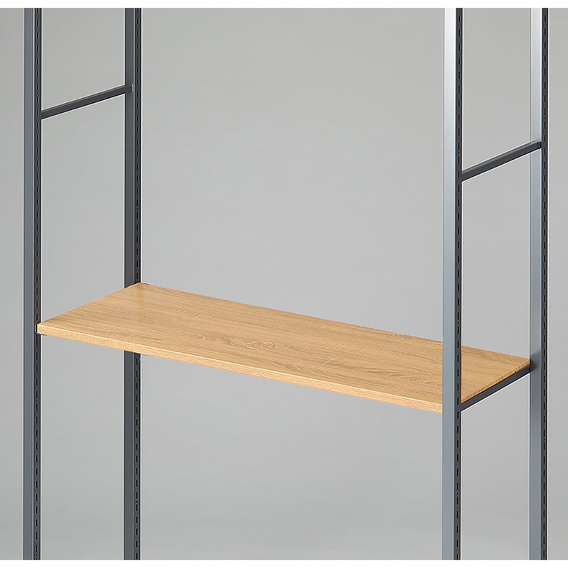 ストア・エキスプレス 店舗什器 ラテラル・ロコ 中間棚セット グレー用 90×35cm 木目調スチール棚 61-808-73-11 1セット(ご注文単位1セット)【直送品】