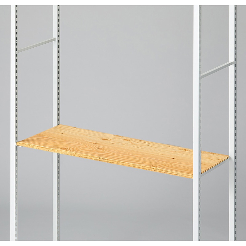 ストア・エキスプレス 店舗什器 ラテラル・ロコ 中間棚セット ホワイト用 90×35cm ラーチ合板 61-808-74-12 1セット(ご注文単位1セット)【直送品】