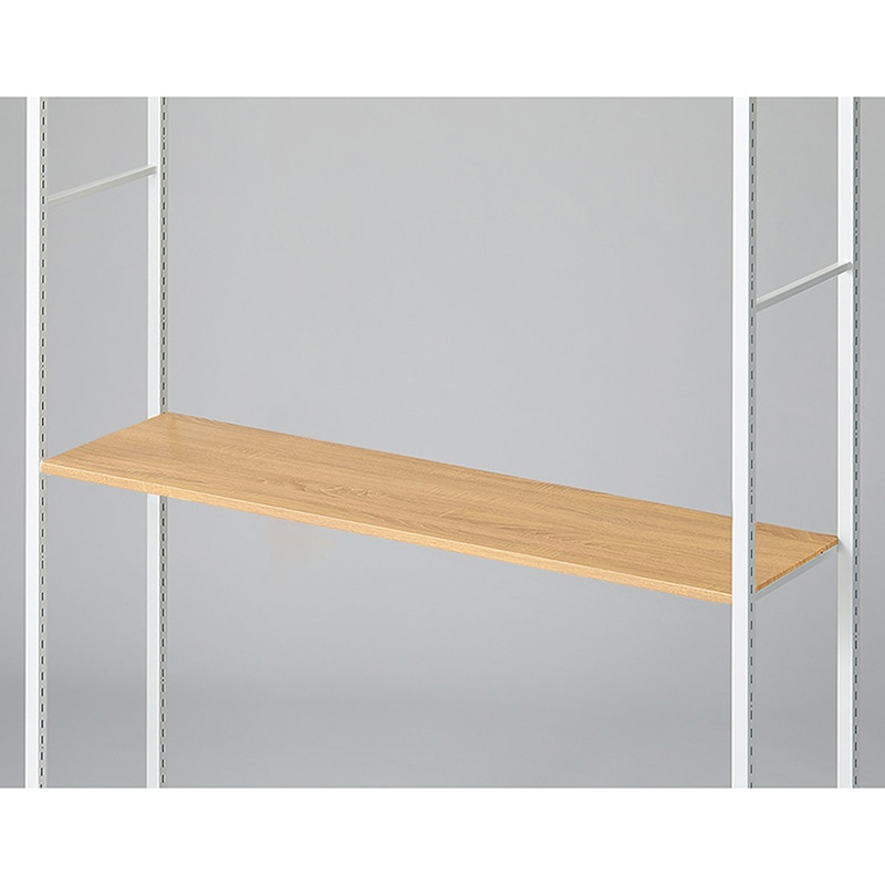 ストア・エキスプレス 店舗什器 ラテラル・ロコ 中間棚セット ホワイト用 120×35cm 木目調スチール棚 61-808-77-11 1セット(ご注文単位1セット)【直送品】