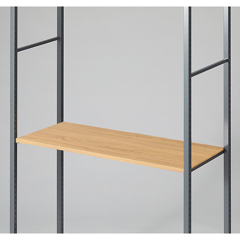 ストア・エキスプレス 店舗什器　ラテラル・ロコ　中間棚セット　グレー用 90×40cm　木目調スチール棚 61-808-95-11 1セット（ご注文単位1セット）【直送品】