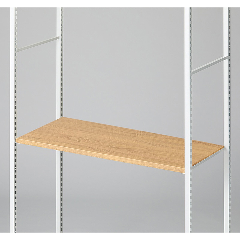 ストア・エキスプレス 店舗什器　ラテラル・ロコ　中間棚セット　ホワイト用 90×40cm　木目調スチール棚 61-808-96-11 1セット（ご注文単位1セット）【直送品】