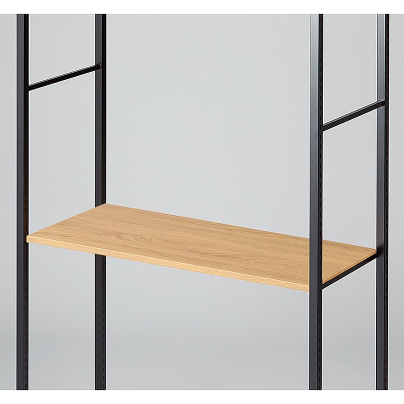 ストア・エキスプレス 店舗什器　ラテラル・ロコ　中間棚セット　ブラック用 90×40cm　木目調スチール棚 61-808-97-11 1セット（ご注文単位1セット）【直送品】