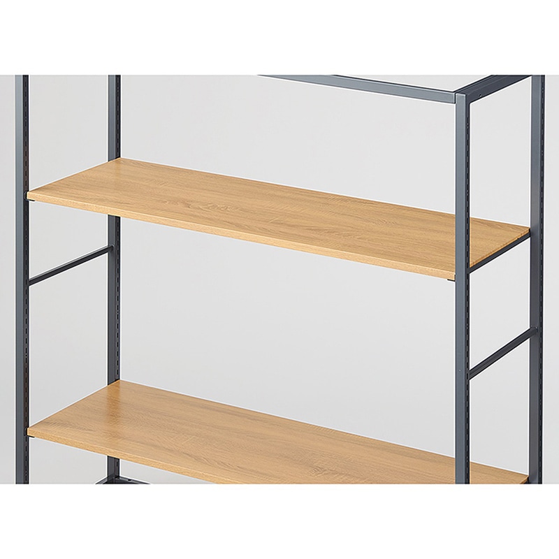 ストア・エキスプレス 店舗什器　ラテラル・ロコ　中間棚セット　グレー用 120×40cm　木目調スチール棚 61-808-98-11 1セット（ご注文単位1セット）【直送品】