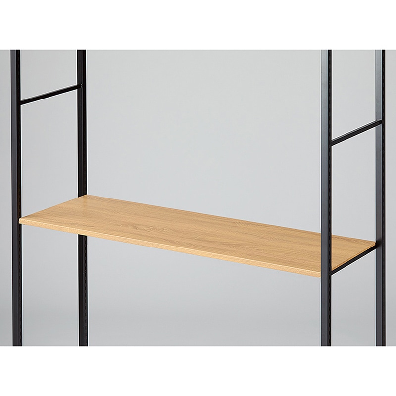 ストア・エキスプレス 店舗什器　ラテラル・ロコ　中間棚セット　ブラック用 120×40cm　木目調スチール棚 61-809-1-11 1セット（ご注文単位1セット）【直送品】