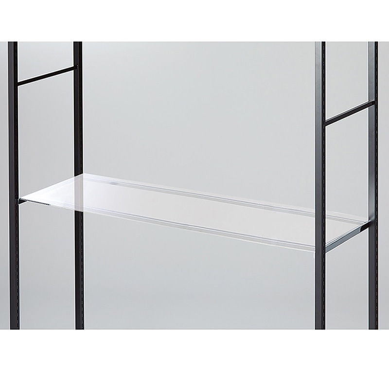 ストア・エキスプレス 店舗什器　ラテラル・ロコ　アクリル棚セット 120×40cm 61-818-16-1 1セット（ご注文単位1セット）【直送品】
