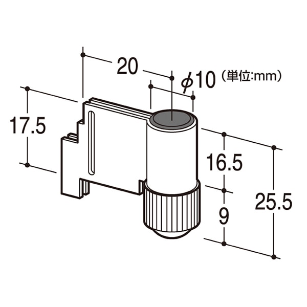 ストア・エキスプレス ラテラル・ロコ　透明棚用跳ね上がり防止ストッパー 2個組 61-38-4-1 1セット（ご注文単位1セット）【直送品】