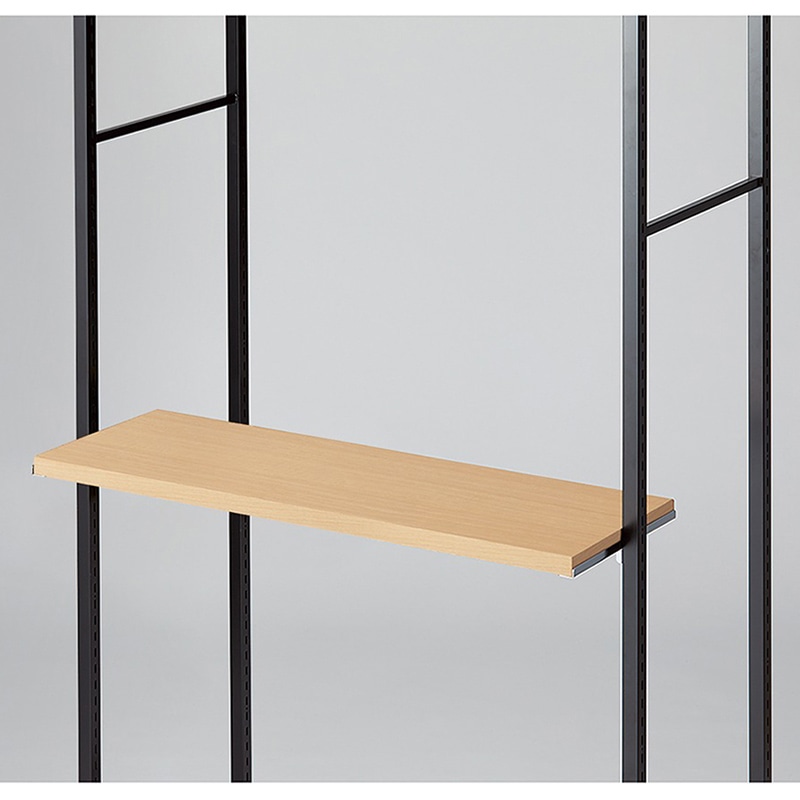 ストア・エキスプレス 店舗什器　ラテラル・ロコ　スリット直付け木棚セット 幅90cm用　エクリュ 61-809-14-1 1セット（ご注文単位1セット）【直送品】