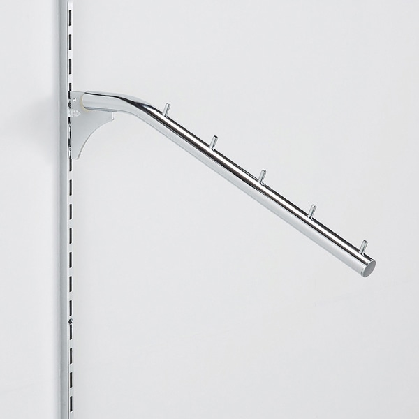 ストア・エキスプレス 店舗什器　ラテラル・ロコ　フェイスアウトブラケット スリット用傾斜5連掛け 61-651-95-2 1本（ご注文単位1本）【直送品】