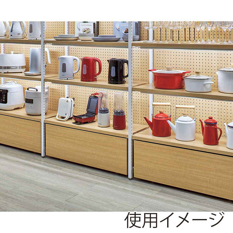 ストア・エキスプレス 店舗什器 ラテラル・ロコ 折りたたみ収納トロッコ 90×35cm用 エクリュ 61-808-41-1 1台(ご注文単位1台)【直送品】