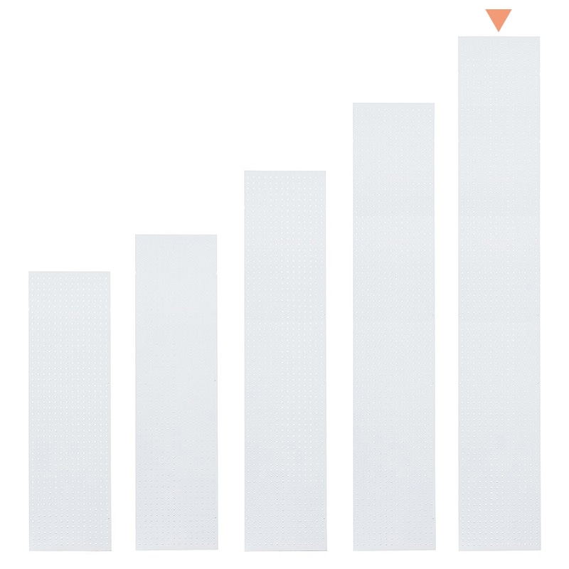 ストア・エキスプレス 店舗什器 ラテラル・ロコ サイドパネル 有孔 奥行40×高さ240cm用 ホワイト 61-809-7-5 1枚(ご注文単位1枚)【直送品】